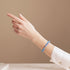 Blau x Pink | 925 Sterling Silber | Firefly Glas Liebesarmband